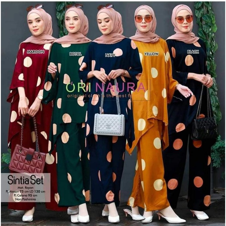 SET WAKA TERBARU SETELAN DEWASA MOTIF POLKA KEKINIAN