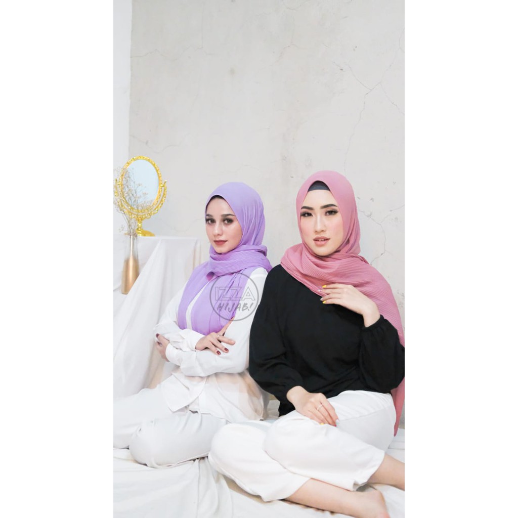 PASHMINA PLISKET FULL DIAMOND CREPE/ Pasmina lidi full pleated phasmina shawl