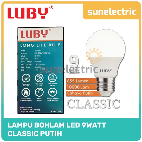 Jual Luby Lampu Bohlam Led Cahaya Putih Cool Day Light K Classic Sni Samsung Led Inside