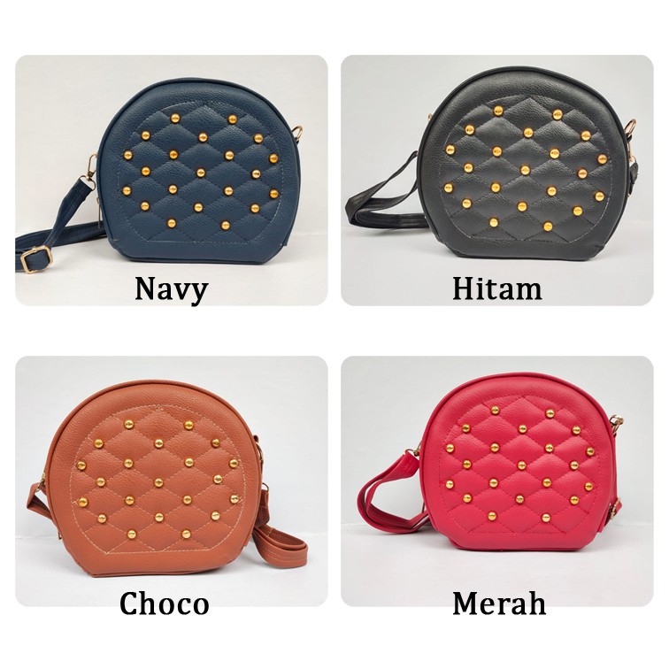 Tas Selempang Cewek kulit Bulat Tas Pesta Tas Slempang Wanita Sling bag Remaja Terbaru fashion Murah