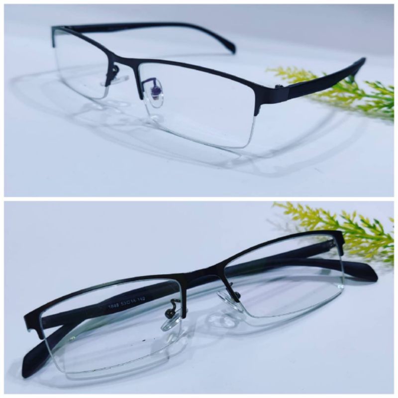 Kacamata Antiradiasi Besi Kacamata Half Frame Pria wanita Ringan