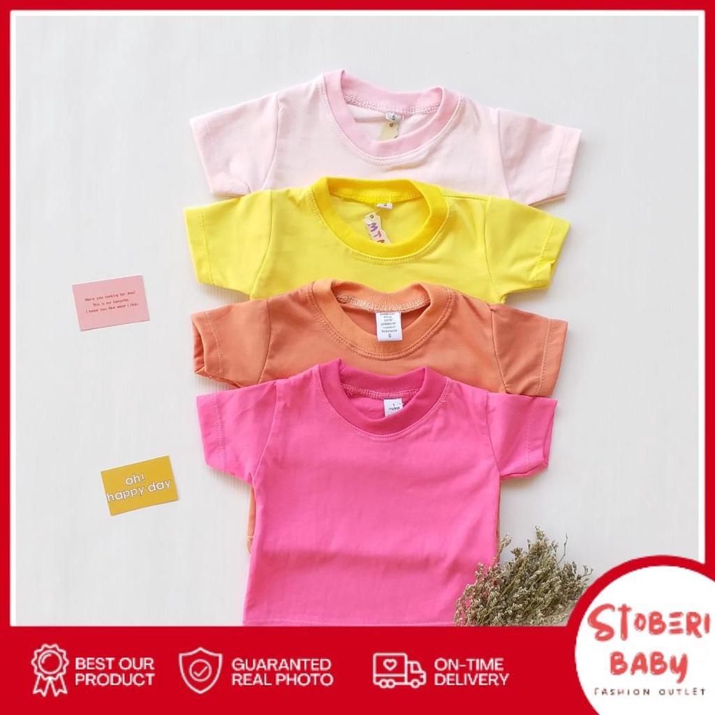 stoberi baby - BABY COTTON Basic Tee Beach Summer Series - Kaos Anak / Atasan Anak / Kaos Bayi / Atasan Bayi