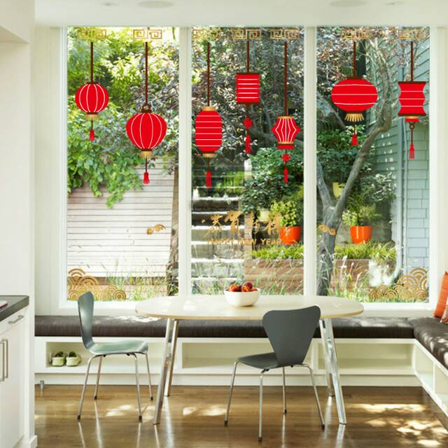 RELIZA Wall Sticker / Stiker Dinding 60X90 Lampion Lentera Chinese New Year Imlek SK9161