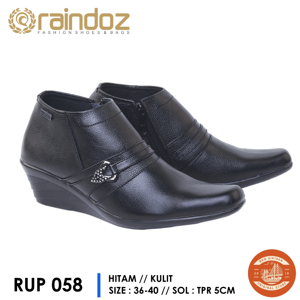 Diskon (ATM) ASLI PRODUK RAINDOZ SEPATU BOOT WANITA KULIT ORIGINAL BANDUNG CIBADUYUT RUP 058 KATALOG