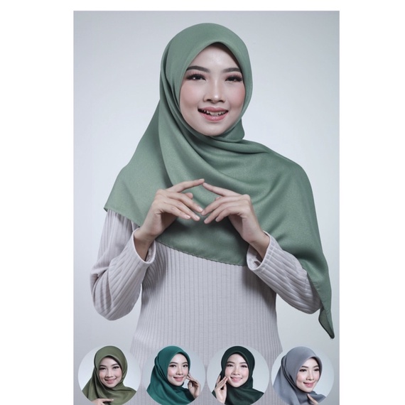 Hijab Jilbab segiempat Glitter Gliter Wardah Hijau New Product Termurah