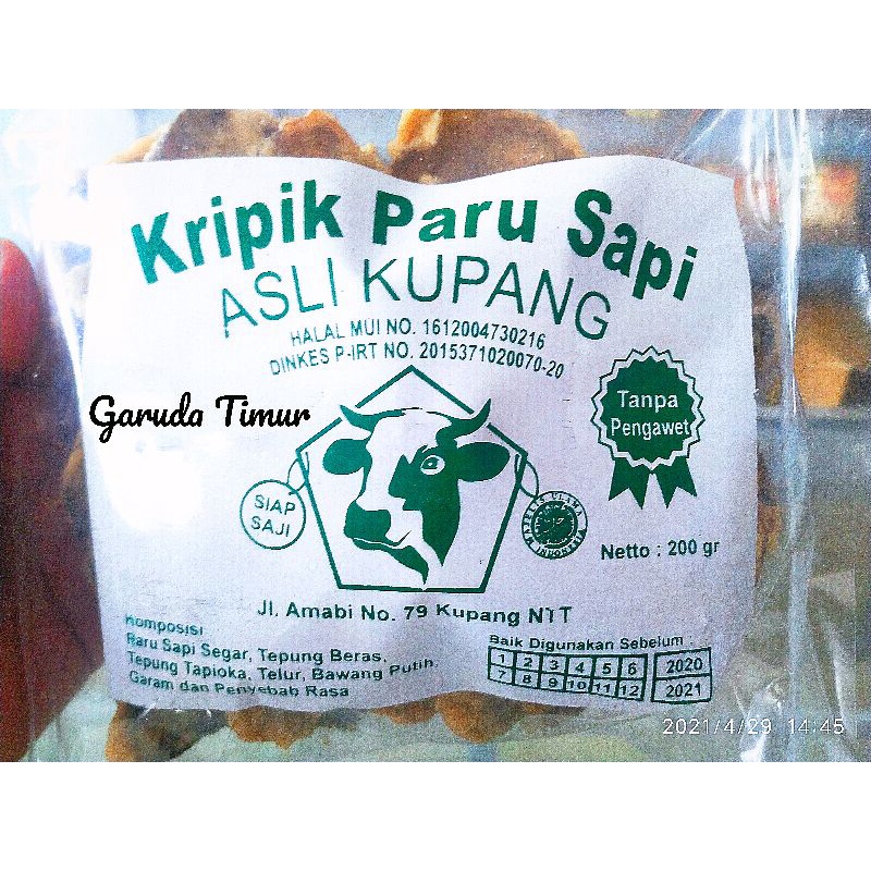 

Kripik Paru Sapi, Soekiran, 250gr