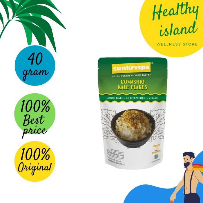 

Abon Kale Vegan Sunkrisps 40 gr-Gomashio Kale Flakes