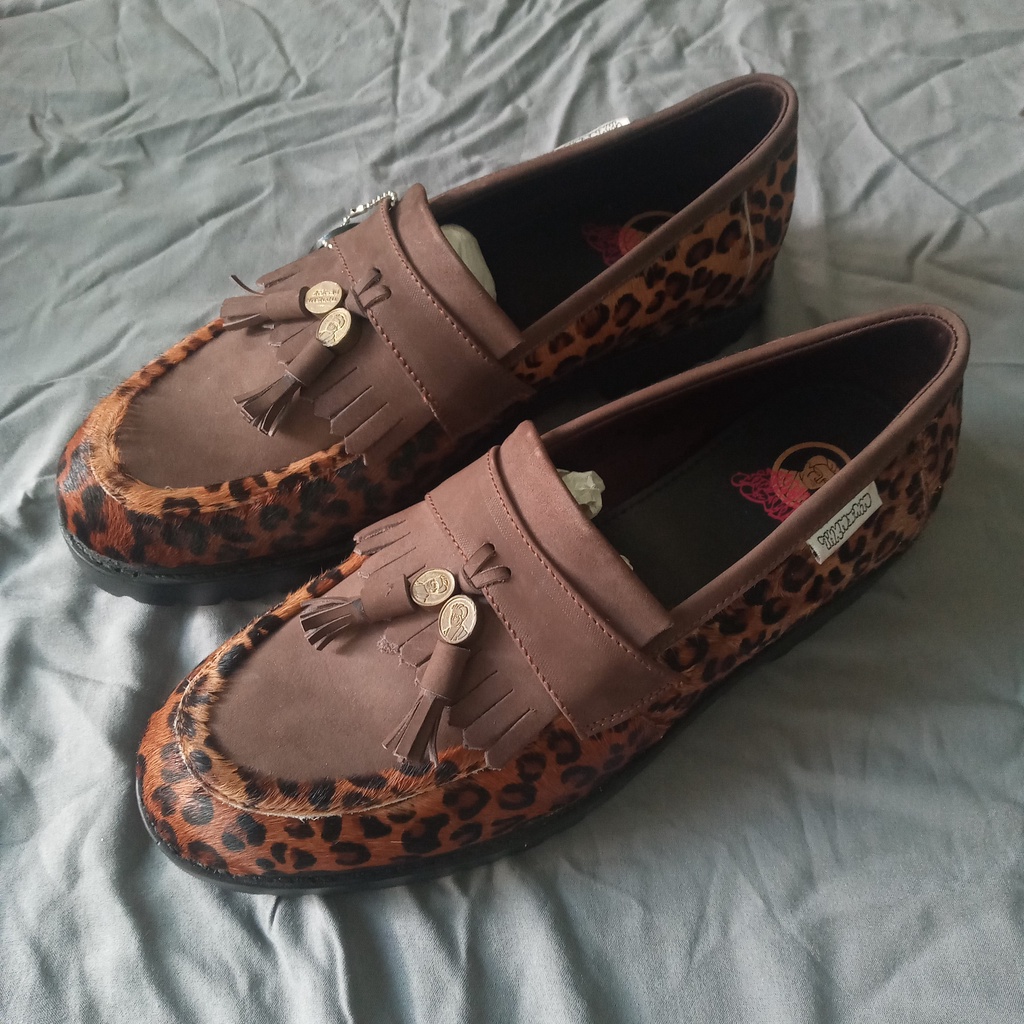Tassel Loafers Thanksinsomnia x Nappa Milano "Sam 01" Leopard Brown