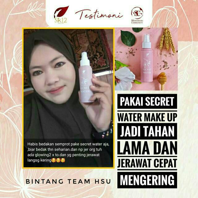 Facial Spray SR12 Nature Secret Water &amp; Nature Rose Water | Netto 100ml | Spray Wajah SR12 Skincare