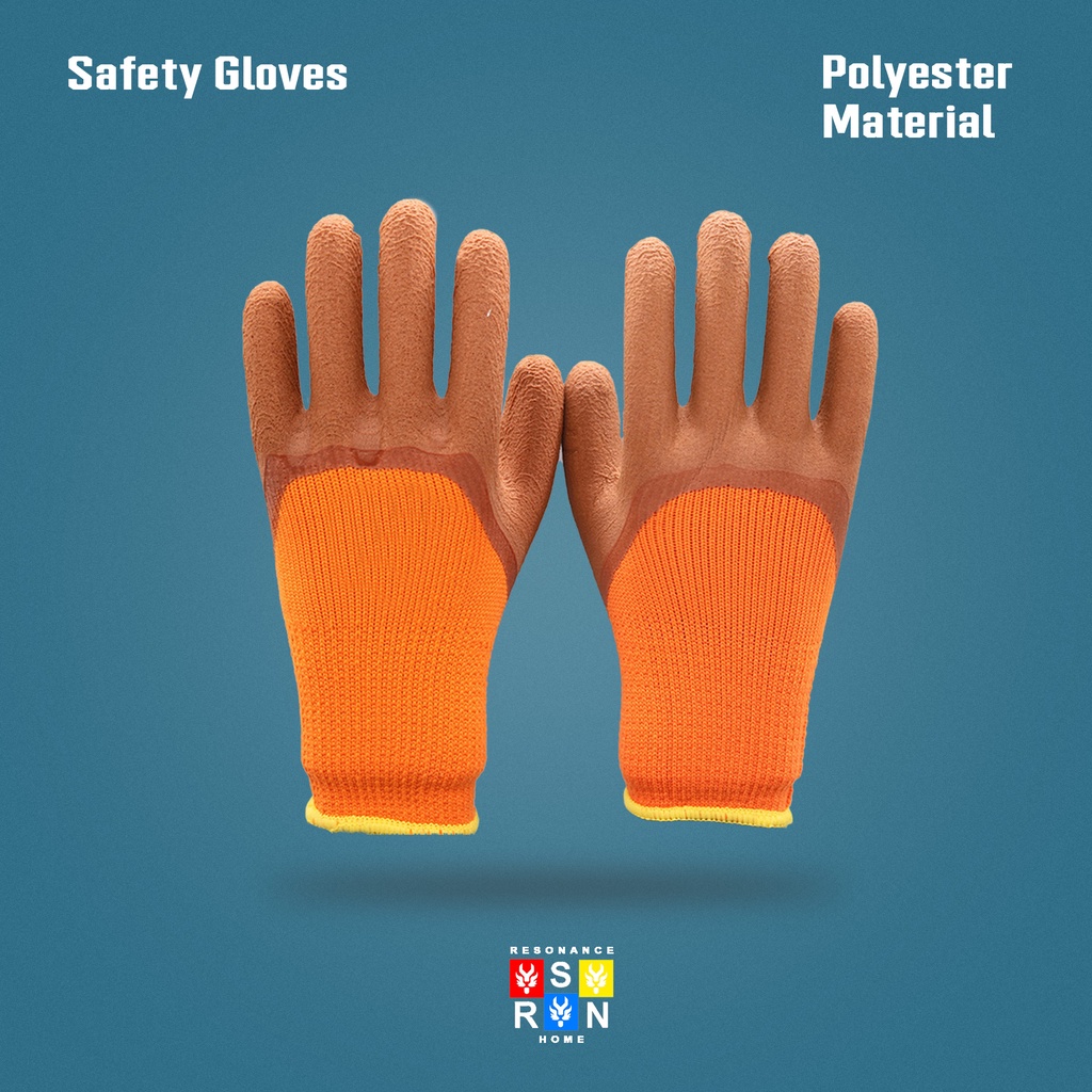 Sarung Tangan Karet Palm Fit Tebal Oranye / Palm Fit Safety Gloves Resonance Home