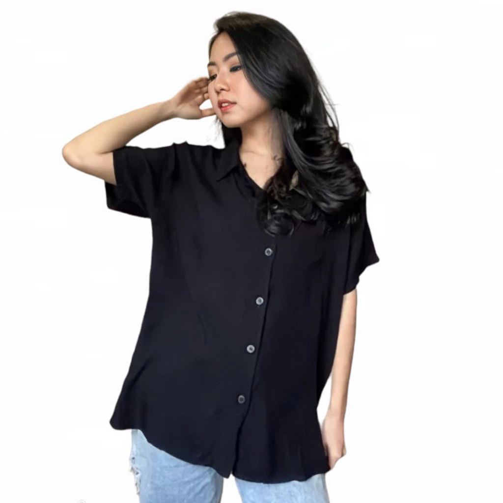 KEMEJA WANITA OVERSIZE / KEMEJA WANITA TERBARU / BAJU WANITA KEMEJA / KEMEJA FORMAL WANITA SLIM FIT