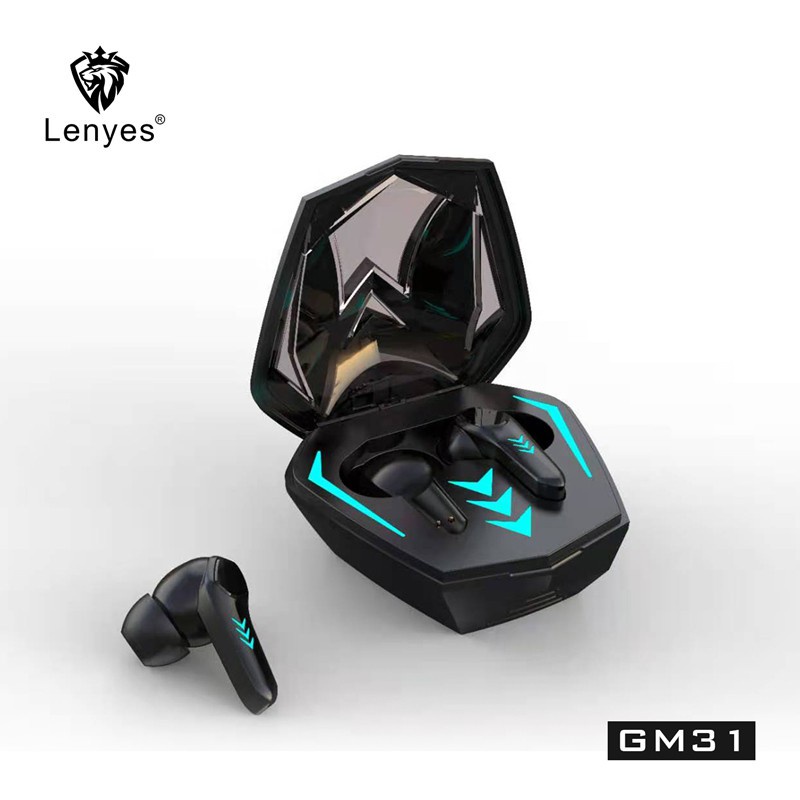 Headset Bluetooth Gaming Lenyes GM31 Low Latency No Delay TWS Gaming