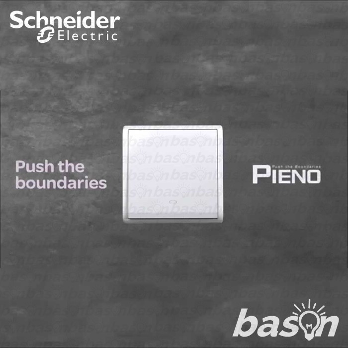 Schneider PIENO 1 Gang 1 Way - Saklar 1 Tombol 1 Arah - Full Frame - Tombol Jumbo