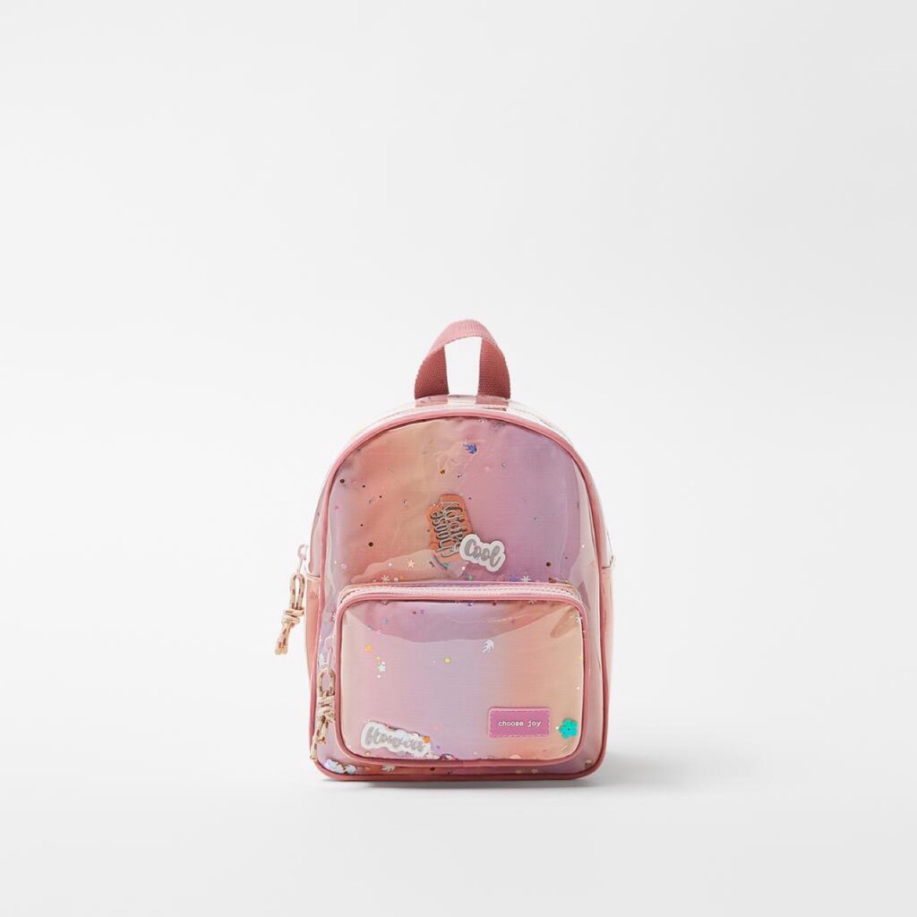 Ransel Zara Glossy Glitter Anak Perempuan BA2208 Fashion pink glitter perempuan bahan glossy Wanita 