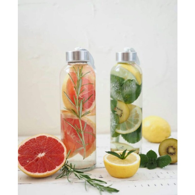 Botol Kaca Polos infused water 800ml botol infusedwater