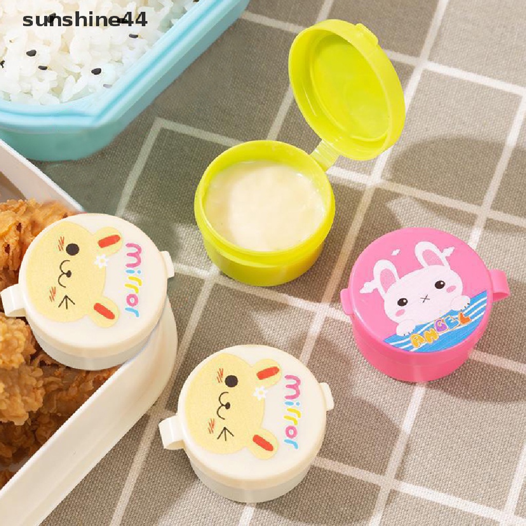 Sunshine 3pcs Kotak Saus Mini Portable Motif Kartun Untuk Anak