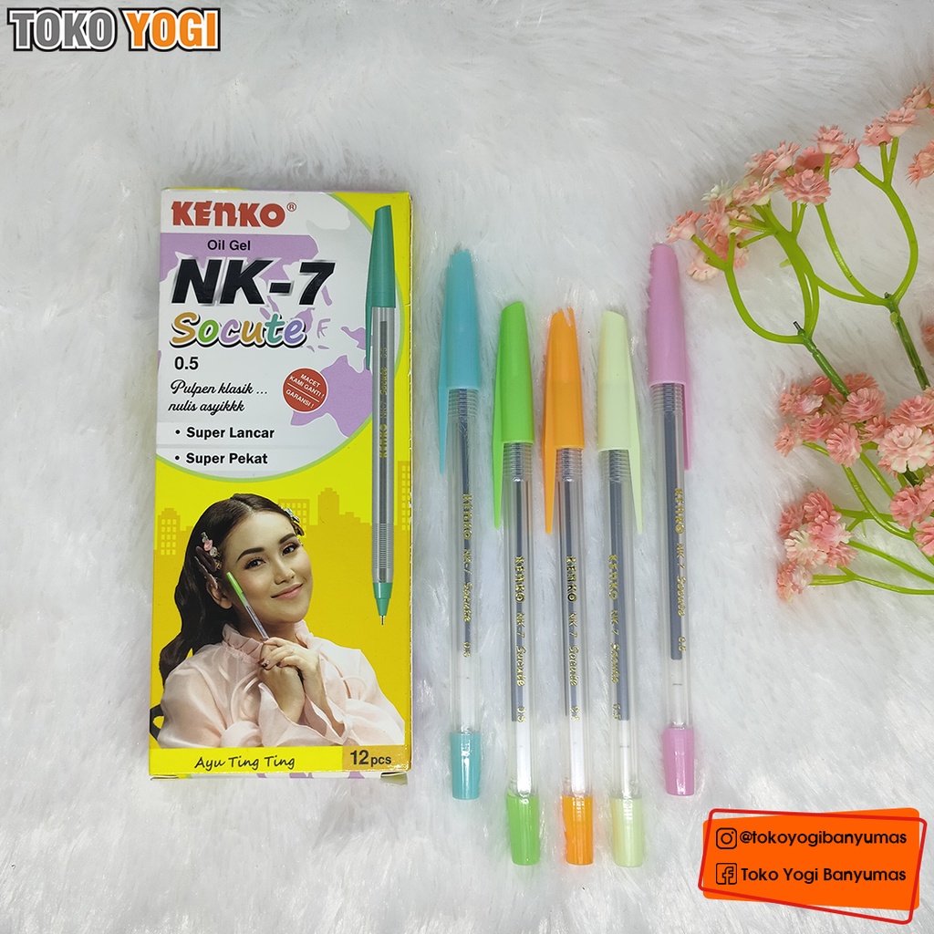 

KENKO PEN GEL OIL NK-7 VERSI SOCUTE - 0,5MM - HITAM - ISI 12