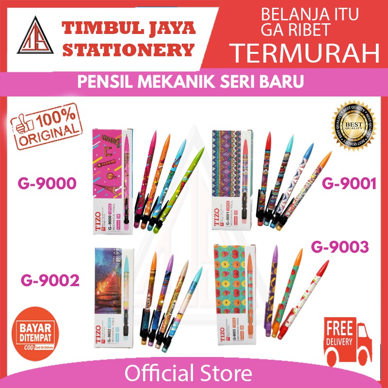 

PENSIL MEKANIK TIZO 0.5 ISI 12 PCS SERI BARU PARIS, TRIBALL, FRUIT, PAINTING VIEW 9000-3