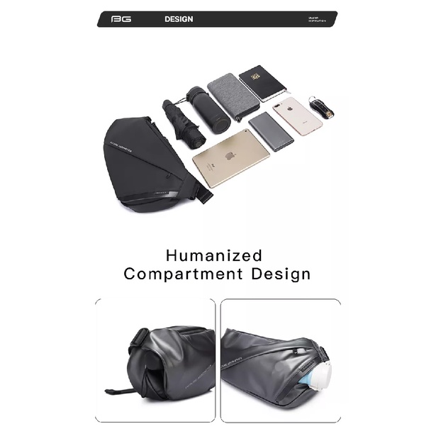 BANGE BG-7311 - Stylish Anti-Theft Waterproof Crossbody Chest Bag
