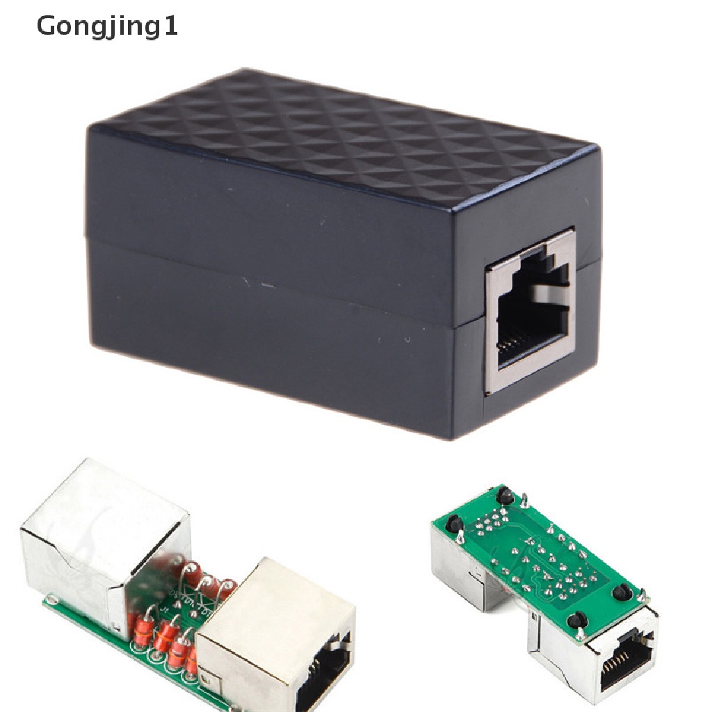 Gongjing1 RJ-45 Adapter Arrester Ethernet Surge Pelindung Jaringan Dari Petir