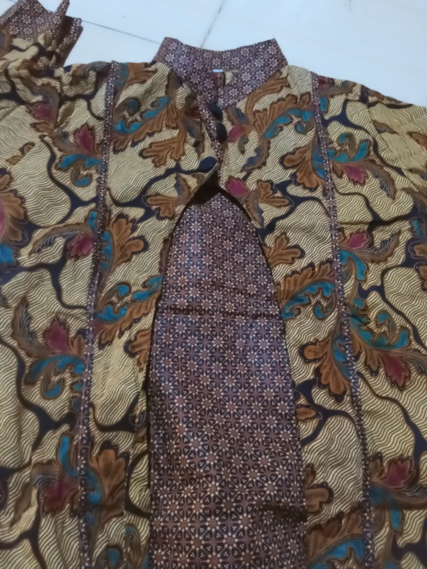 Blus Kombi Daun Lawasan Atasan Baju Batik Wanita Modern