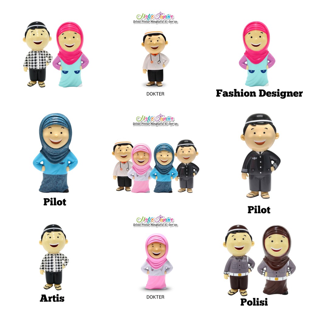 Hafiz Hafizah Junior Seri Dokter Dan Pilot Terbaru Talking Doll Mungil AlQolam Shopee Indonesia