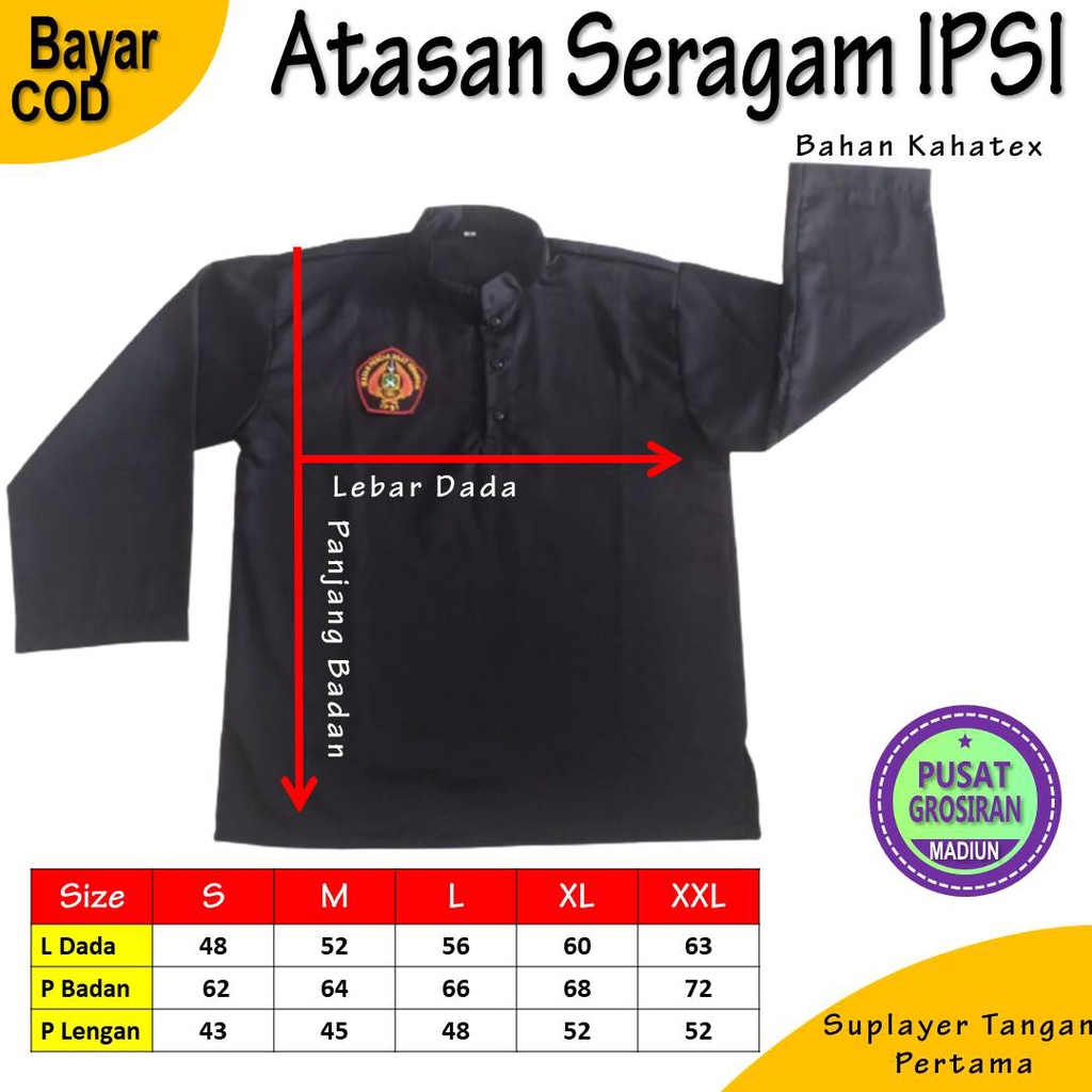FREE ONGKIR SERAGAM IPSI - SERAGAM SILAT - BAJU SILAT - BAJU IPSI - BAJU SILAT IPSI