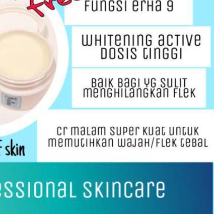 ➱ Erha 9 cream malam whitening/untuk flek tebal membandel/memutihkan ♤