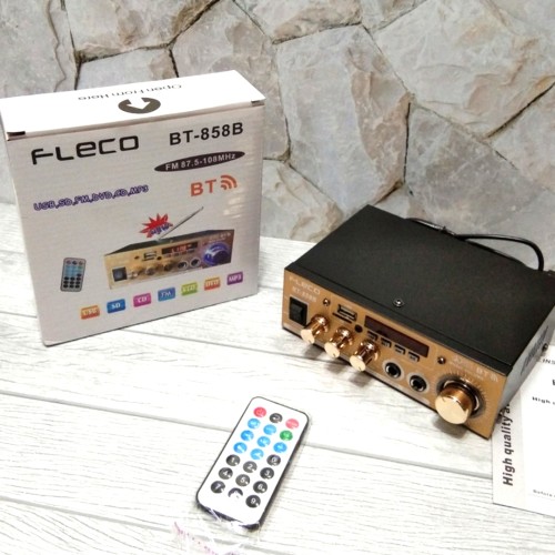 (COD POWER AMPLI AMPLIFIER FLECO BT 858B Bluetooth Fleco BT 858B AC dan DC - Amplifier Fleco BT 858B