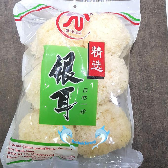 

TERMURAH Jamur Putih / Snow White Fungus / Bai Mu Er SU Brand 500gr Kode 490