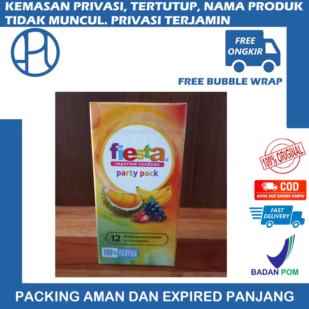 KONDOM FIESTA PARTY PACK ISI 12 KEMASAN PRIVASI