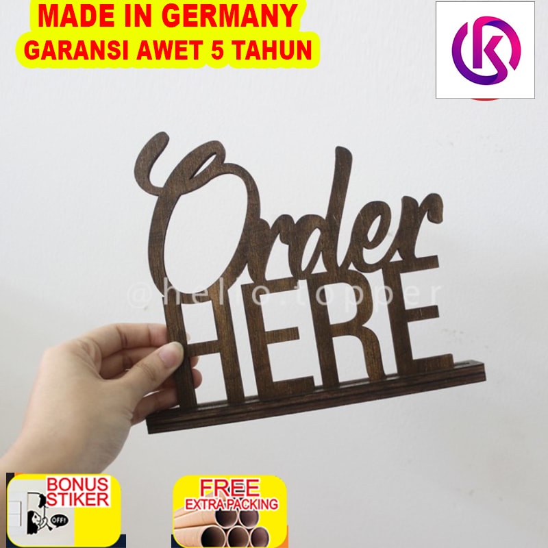 

Terlaris Sign Kayu Order Here / Table Sign Order Here Kayu