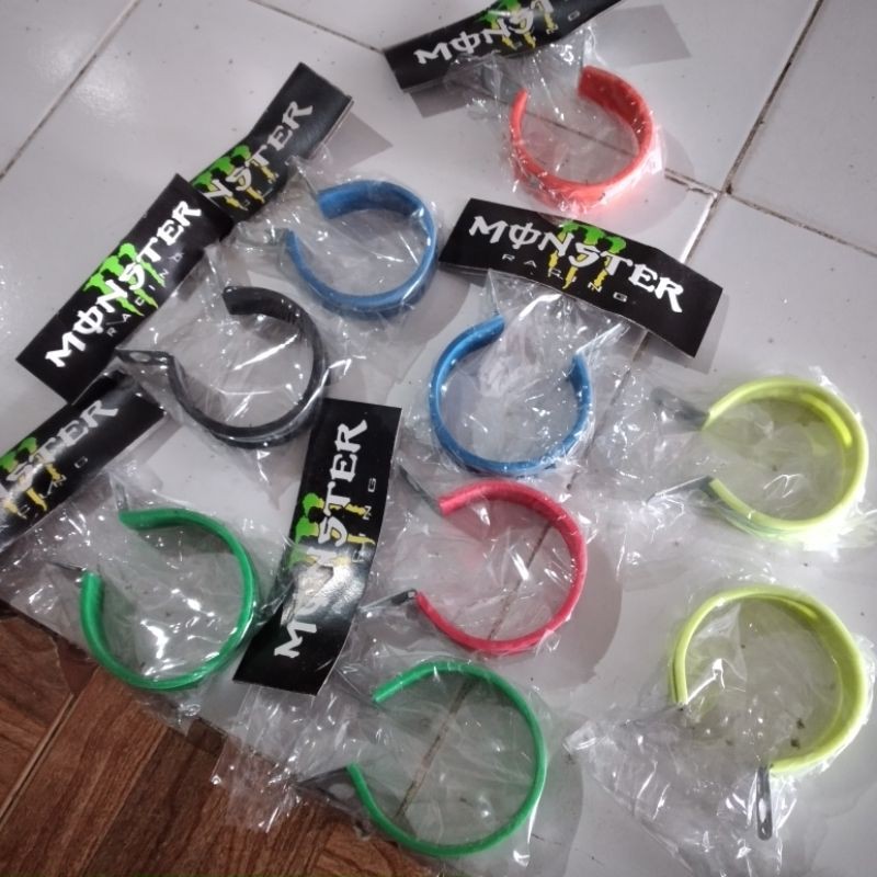 Klem knalpot racing warna 2t 2 tak ukuran 2,5inch 7cm braket bracket gantungan tebal