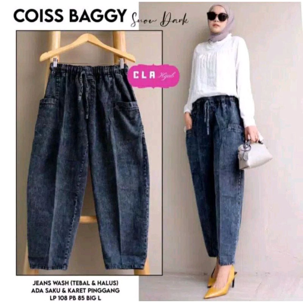 CELANA JEANS ANDIN BAGGY PANTS JUMBO WANITA