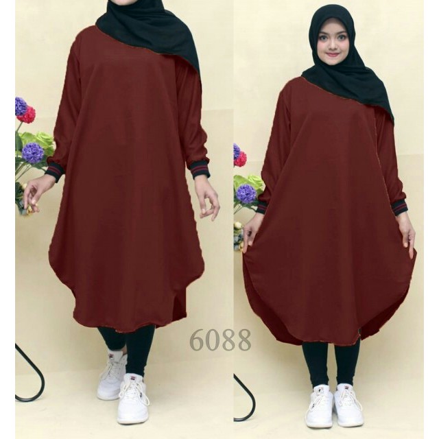 jumbo tunik Nina Maroon