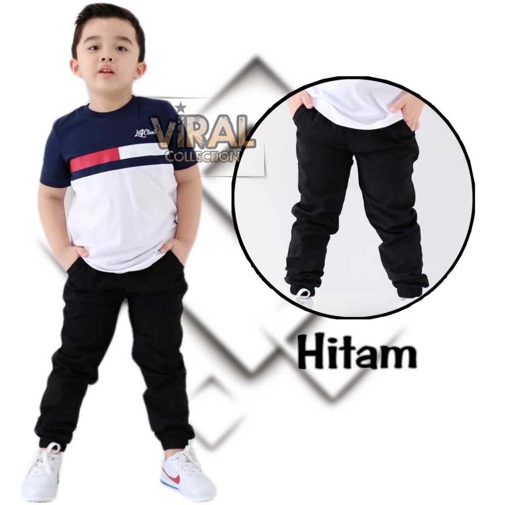 chinos joger 1-8 th terlaris celana anak laki laki dan perempuan-Celana jogger polos