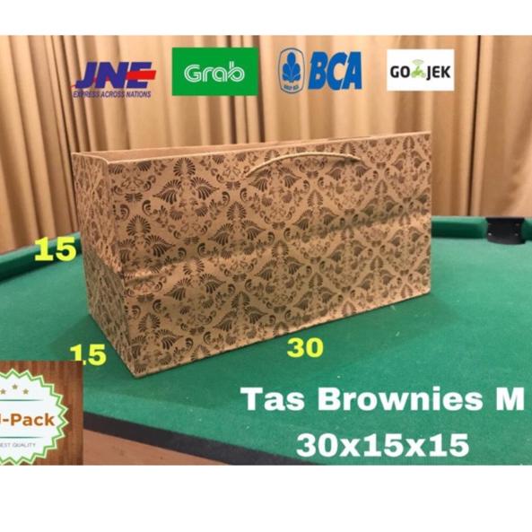 

★ Paperbag Paper Bag Brownies 30x15x15 Tas Kertas Kemasan Makanan ➧