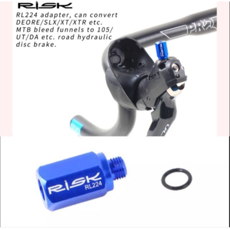 Risk Bleed Funnel Adapter Adaptor Bleeding kit Rem Hydroulic Sepeda MTB Ke Sepeda Roadbike