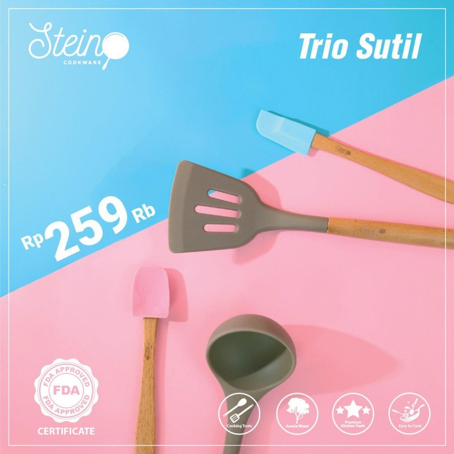 Stein Steincookware Trio Sutil Spatula 3in1 Tahan Panas