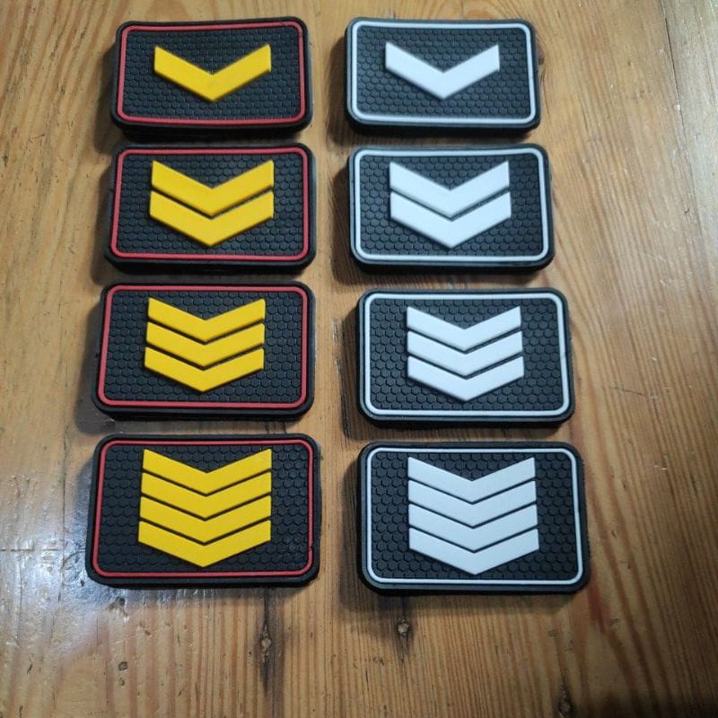 Patch Rubber/emblem karet Pangkat/kepangkatan