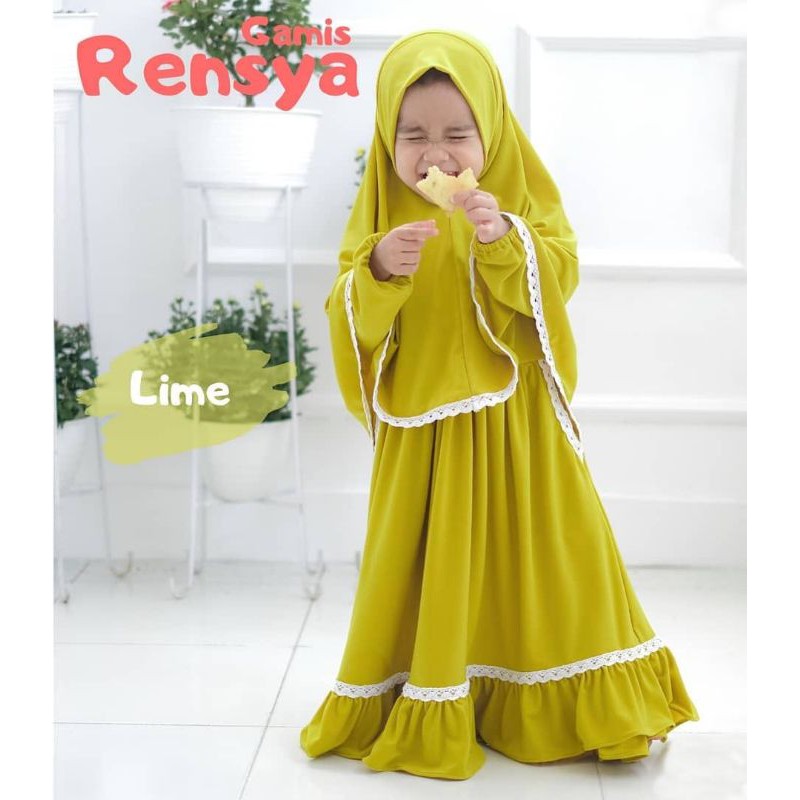 SYARI RENSYA KID ANAK, MOSCREPE RENDA PREMIUM, GAMIS HIJAB MUSLIM, MAXY DRESS