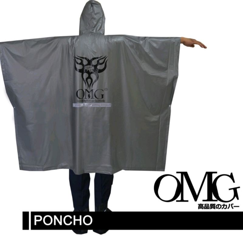 Jas Hujan OMG Poncho Ponco Satu Kepala Kelelawar Poncho OMG