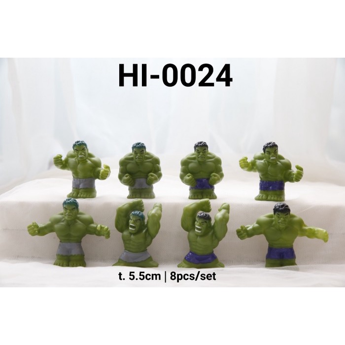 HI-0024 Mainan cake topper figurine figurin karet hulk avenger