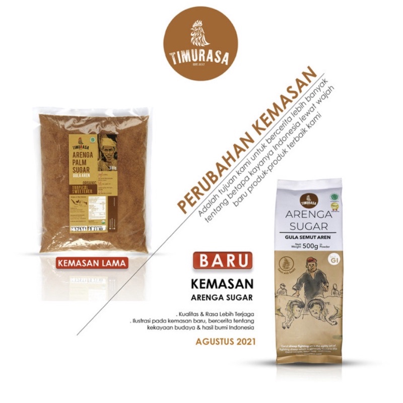 

Gula Semut Aren (Arengan Sugar) netto 500gram