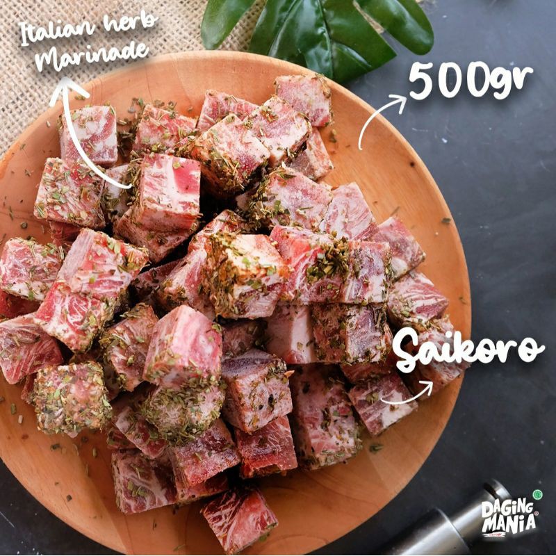 

Beef US Saikoro (Cubes Steak / Dice Steak Cut) Marinasi - Daging Sapi Halal