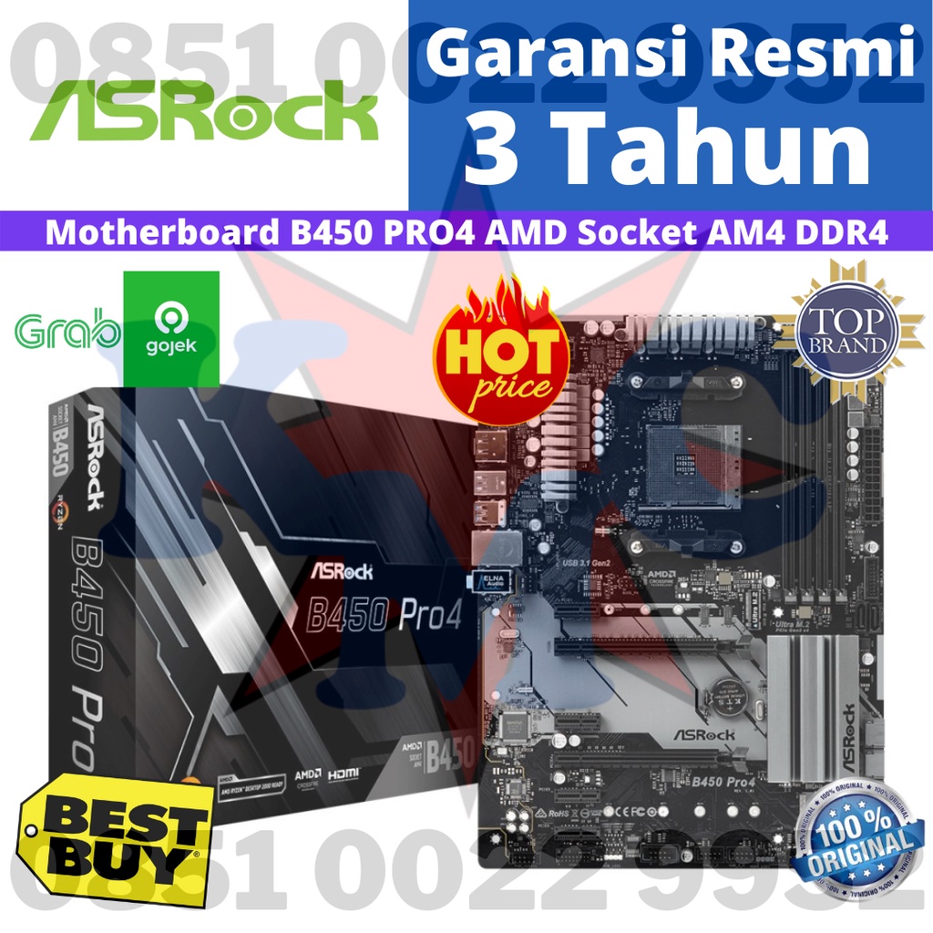 ASROCK MAINBOARD B450-PRO4 B450 PRO4 SOCKET AMD AM4 - MOTHERBOARD ASROCK B450PRO4