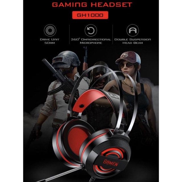 GH1000 GAMEN Headphone Gaming Headset Microphone