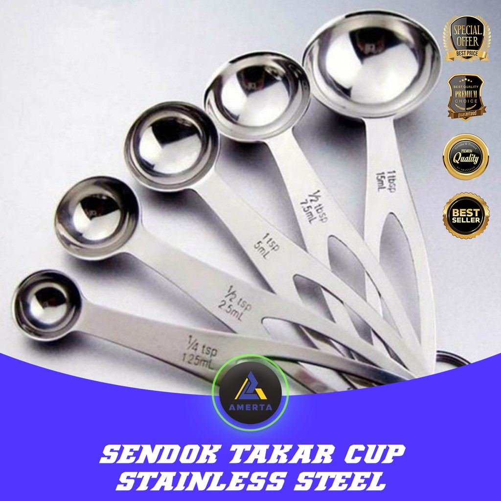 Sendok Takar Cup Stainless Steel Measuring Spoon