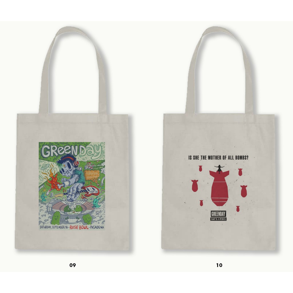 TOTE BAG BLACU  - GREEN DAY