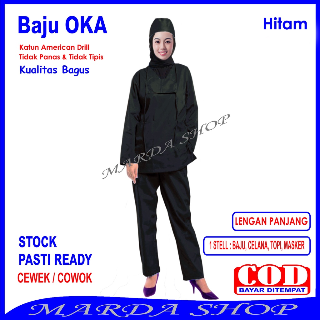 Baju OKA/Baju Scrub/Baju Perawat, Pria Wanita Lengan Panjang